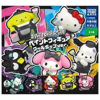 Персонажи Sanrio Paint Figure Cool Pop x All 5 Types Set Full Comp Gacha Gacha Capsule Toy ver.