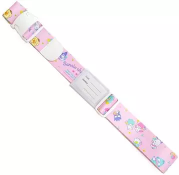 Персонажи SANRIO Ремень для чемодана Фиксация багажа одним касанием Милый персонаж Имя Sanrio Удобные дорожные товары Хорошее Сделано в Японии Поп Пастельный розовый