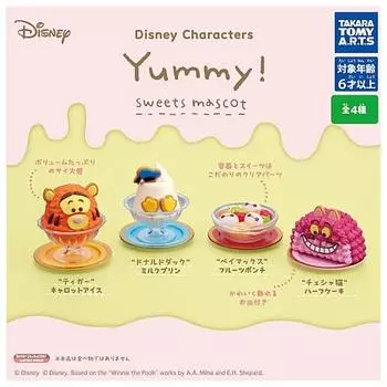 Персонажи Tomy Disney, сладости, набор талисманов, капсульная игрушка Gacha Gacha [Takara Arts] Вкуснятина! [4 (полный полный)]