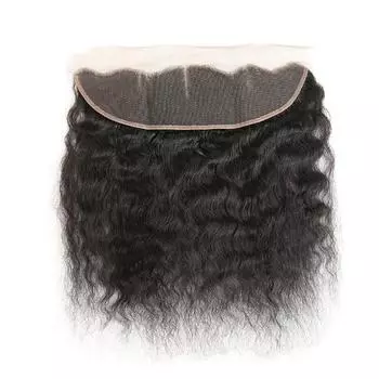 Перуанские кружевные застежки наивысшего качества 13x4, курчавые прямые волосы, от уха до уха, кружево, предварительно защелкиваемое фронтальное закрытие 8 inches чёрный/естественный