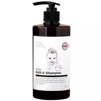 Pervado Bath & Shampoo Baby All-in-One Cleanser Top Two Tower City Большая емкость, 500 мл, 1 корейская косметика