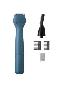 Первая бритва Panasonic Multi Shaver, водонепроницаемая ванна, можно использовать на батарейках, синяя, для бровей/бороды/тела ER-GZ50-A синий