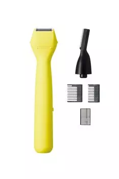 Первая бритва Panasonic Multi Shaver, водонепроницаемая ванна, можно использовать на батарейках, желтая, для бровей/бороды/тела ER-GZ50-Y жёлтый