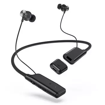 первый беспроводной микрофон Bluetooth наушники с шейным ободом 2 дюйма микрофон с шейным ободом для смартфона внешний разъем без приложения без Bluetooth автоматический шумоподавитель