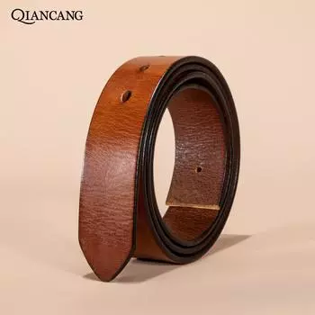 Первый слой дерева паста кожа коровья кожа ремень полоса мужская натуральная кожа без пуговицы головка свинцовое кольцо ремень 110cm130cm