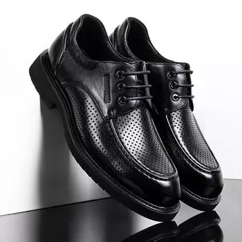 Первый слой коровьей кожи мужские туфли деловые туфли кожаные мужские повседневные туфли на толстой подошве сандалии мужские 38