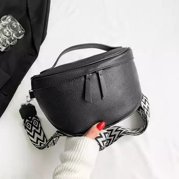 Первый слой коровьей кожи сумка женская мода широкий плечевой ремень большая вместительная сумка через плечо кожаная женская сумка сумка-мессенджер Tide светло-коричневого