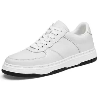 Первый слой коровьей кожи высокого качества повседневные простые кроссовки AJ Air Force One модная спортивная кожаная обувь модная обувь повседневная обувь 37