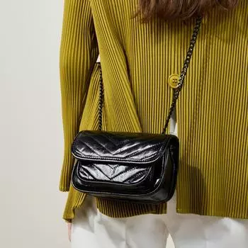 Первый слой кожаная сумка женская летняя сумка через плечо сумка-цепочка тополь лес мини-сумка для путешествий белый