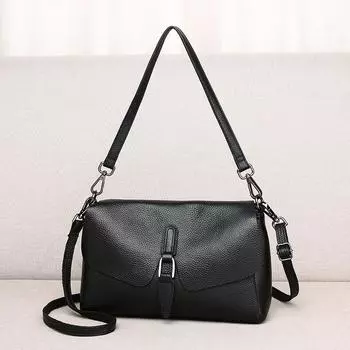 Первый слой натуральной коровьей кожи через плечо портативная мягкая кожаная сумка для матери среднего возраста