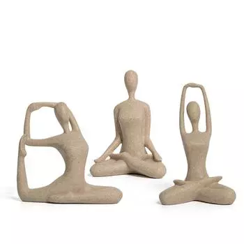 Песчаник, йога, смола, ремесло, моделирование персонажей, украшение, выставочный зал, павильон для йоги, украшение для дома, дисплей, поделки