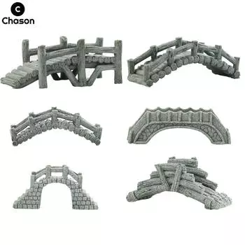 Песчаные камни Мост Фигурки Лодка Бонсай Скала Аквариум Украшения Сказочный сад Бонсай Скала Речной пейзаж Украшения для дома