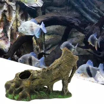 Пещера для нереста Изысканная работа Невыцветающая Экологически чистая Высокая имитация Многоразовое декоративное украшение Натуральный аквариум