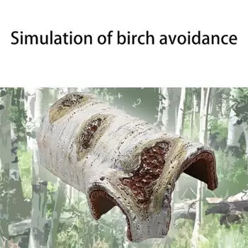 Пещера для рептилий Убежище для мелких животных Искусственные березовые бревна Смоляные шкуры Помощь в разведении змей Ящерицы Леопардовый геккон