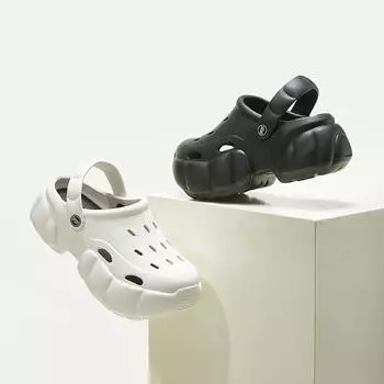 Пещерные тапочки ЭВА женские уличные дорожные простые модные нескользящие дезодорирующие пляжные туфли 36-37 белый