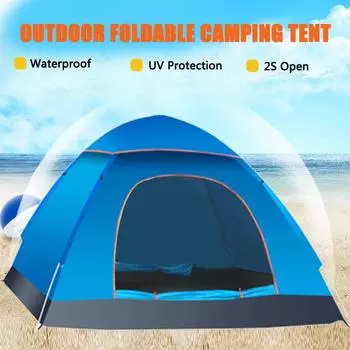 Пеший туризм Кемпинг Пляж Путешествие Мгновенная всплывающая противосолнечная палатка Водонепроницаемая уличная складная палатка 200 х 150 х 110 см синий