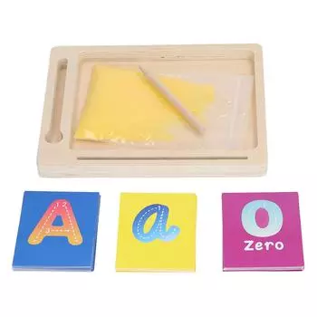 Песочная доска для рисования мягкая с 36 карточками деревянная ручка детская доска для рисования забавный обучающий рисунок