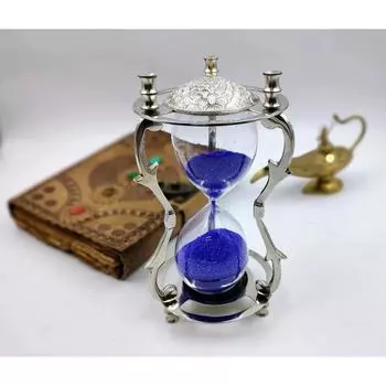 Песочные часы из латуни и стекла Песочные часы с таймером Морской антикварный морской песочные часы серебряный