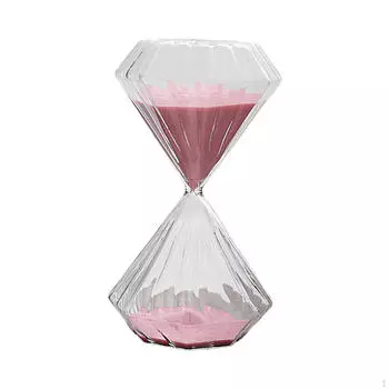 Песочные часы с таймером, песочные часы на 30 минут, розовые, 10x18,8 см, для занятий йогой для