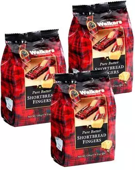 Песочные пальчики Walkers Flow Pack 120 г x 3 шт.