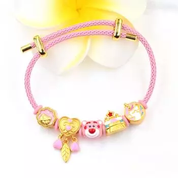 Песок золотой переводной бисер DIY стиль бисерный браслет плетеный браслет персонализированный милый браслет