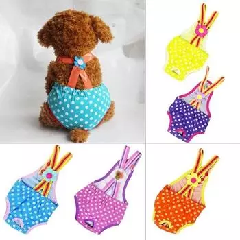Pet 1Pc Dots менструальный период нижнее белье гигиенические штаны подгузник одежда для собак S