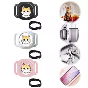 Pet Anti-Lost GPS Tracker BT Real-time Tracking Dog Cat Collar Find Device Real-time Global Location Tracker for Dogs Cats чёрный