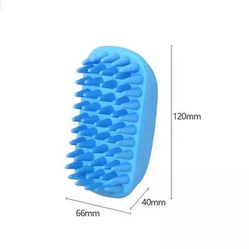 Pet Bath Brush Rubber Comb Hair Removal Brush Dog Cat Grooming Cleaning Glove Massage Pet Hair Care Tool зелёный