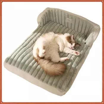 Pet Bed Cat Thick Sleeping Bed Winter Warm Cushion For Cats Small Dogs Comfortable Sofa Kennel Dog Basket Pet Products S 60X50X26CM
