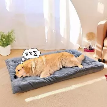 Pet Bed Winter Warm Fleece Pad Thickened Dog Mat Large Size Pet Bedding Soft Plush Cushion Non Slip Bottom Washable Pet Pad 120x60cm