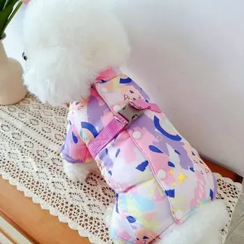 Pet Bi Xiong Teddy Одежда для собак Одежда для четвероногих собак Утолщенная хлопковая одежда Одежда для живота Теплый живот XS