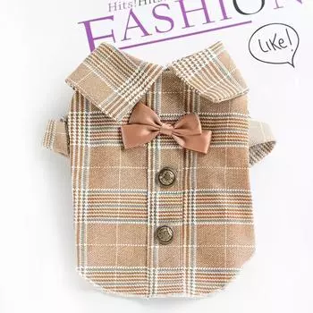 Pet Bichon Small Puppy Dog Clothes Summer Spring and Autumn Thin Couple Suit Dress Shirt XS