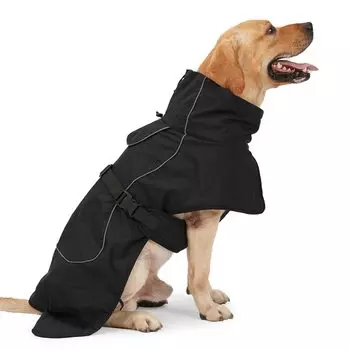 Pet Boa Dog Dog Cold Protection Clothes, Coat, Jacket, Clothes, Autumn/Winter, Wear, Coat, Thick, Upperwear, Thermal, Windproof, (XS, Черный)