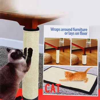 Pet Board Sisal Scratcher Post Pole Scratching Pad Mat Cat Scratch Toy