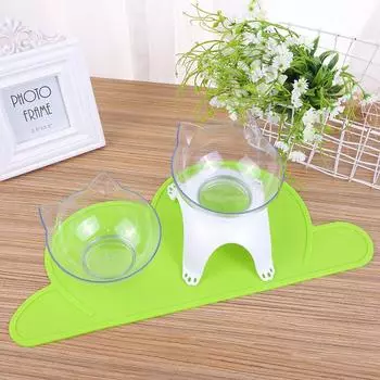 Миска для домашних животных предотвращает скольжение, легко чистится, милая форма, маленькая миска для кормления домашних животных, миска для подачи воды для собак, кошек, прозрачная