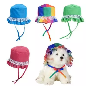 Pet Cap для собак и милых Moe Color Dog Thin Dog Summer Предотвращает летнее солнце Pet Pet Трансформация Уход за питомцем Памятные питомцы Красочные кошки,