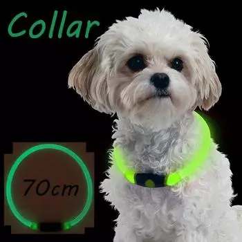 Pet Cat Dog At Night Outdoor Walking Dog LED Silicone Lamp Collar