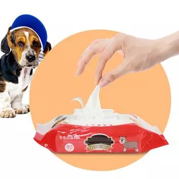 Pet Cat Dog Wet Wipes Eye Ear Stain Cleaning Portable Wet Towels Supplies Disposable Pet Quick Cleaning Soft Grooming Wet Wipes
