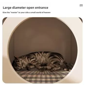 Pet Cat Nest Bedside Table Simple Multi-Function Solid Wood Cat Bed Storage Cabinet Cat House Storage Cabinet Cat Accessories