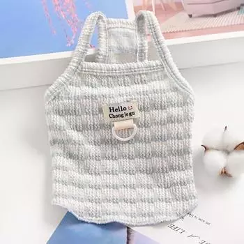 Pet Cat Small Dog Pomeranian Schnauzer Dog Clothes Summer Sling Vest XS