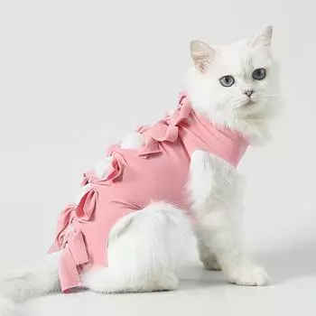 Pet cat sterilization suit, medication suit after surgery, weaning breathable physiological pants, anti-licking and harassing clothes S (for 3-3kg)