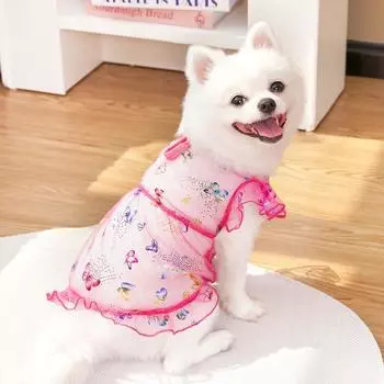 Pet Cats Can Be Taken Out. Love Summer Dresses Dog and Cat Supplies Corgi Dog Clothes and Accessories XS