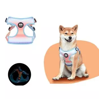 Шлейка для собак на груди, поводок для собак с градиентом, поводок-жилет для выгула собак, поводок для маленьких и средних собак XS синий