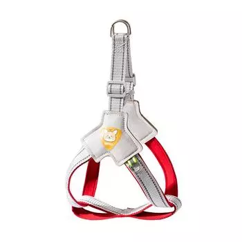 Pet chest strap dog leash Small and medium Shiba Inu Corgi Bi Xiong Teddy dog chain Vest type dog leash M (recommended weight 12-11 kg)