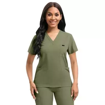 Pet clinic nurse workwear neutral frosted set nursing frosted female uniform multi-color medical workwear male M розовый