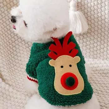 Pet Clothes Christmas Cute Costumes XS красный