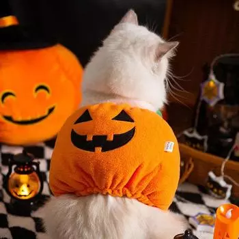 Pet clothes Halloween jack-o-lanterns costume kitten funny teddy bear christmas teddy cat costume M (recommended weight 6-4.5 kg)
