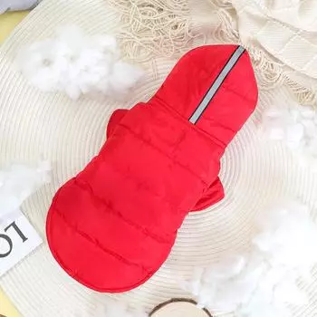 Pet clothes winter clothes, dog clothing autumn and winter new down jackets, puppy windproof hooded cold-proof thermal insulation clothes S