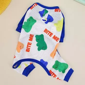 Pet clothing Small dog dog clothing Mesh four-legged clothing Dust pants Spring and summer thin XS