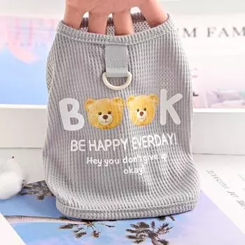 Pet Clothing Small Dog Teddy Bigbear Puppy Dog Clothing Spring Summer Thin Vest S